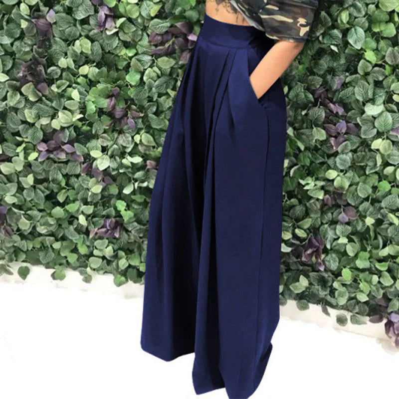 Women's High-Waist Wide-Leg Pants