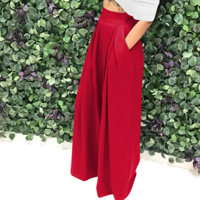 Women's High-Waist Wide-Leg Pants