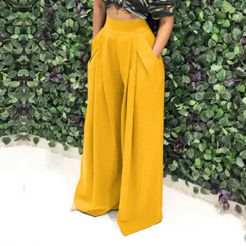 Women's High-Waist Wide-Leg Pants