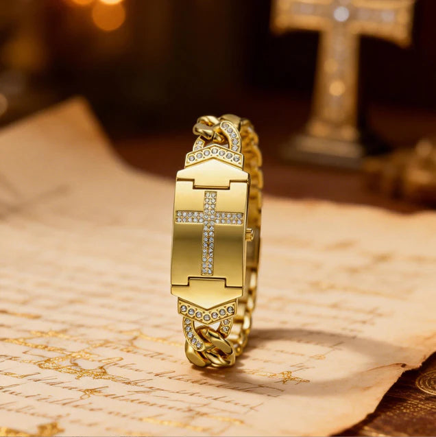 Women's Crystal Cross Bracelet Watch