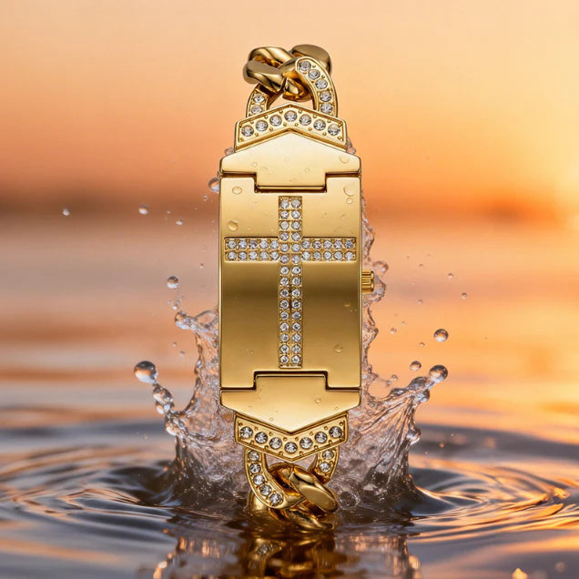 Women's Crystal Cross Bracelet Watch