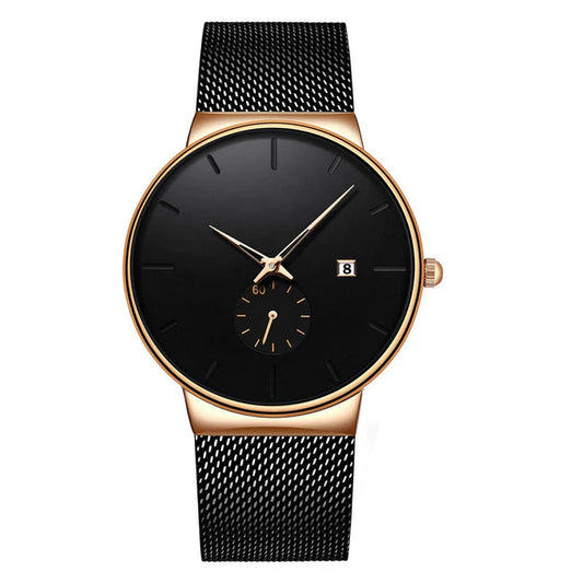 Men's Minimalist Mesh Strap Watch