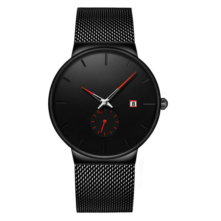 Men's Minimalist Mesh Strap Watch