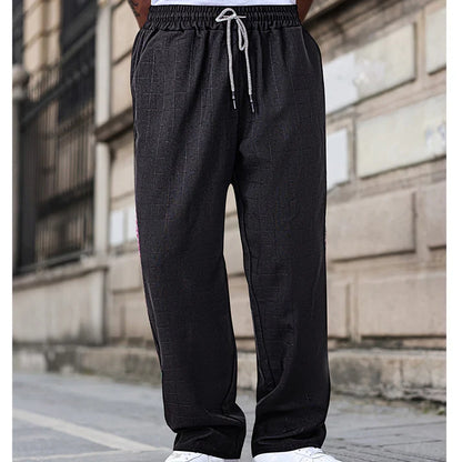 Men's Plaid Drawstring Pants