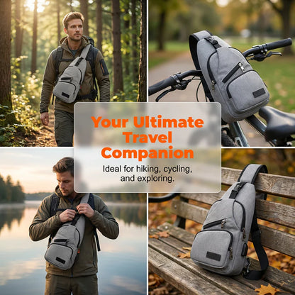Men's Multi-Pocket Crossbody Sling Bag