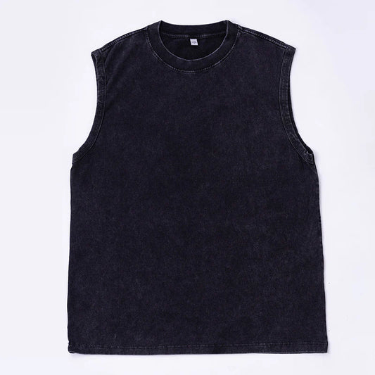 Men's Acid-Wash Sleeveless Tank Top