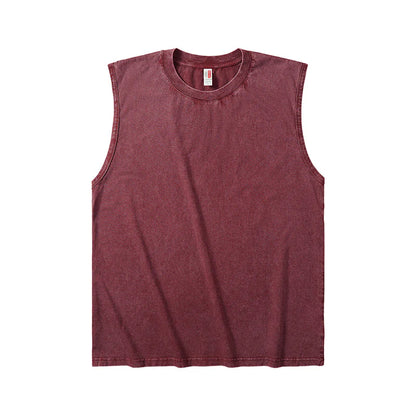Men's Acid-Wash Sleeveless Tank Top