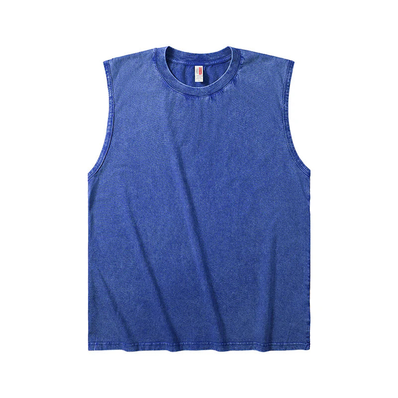 Men's Acid-Wash Sleeveless Tank Top