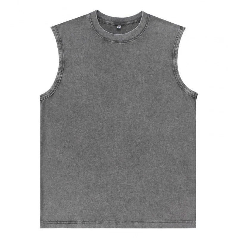 Men's Acid-Wash Sleeveless Tank Top