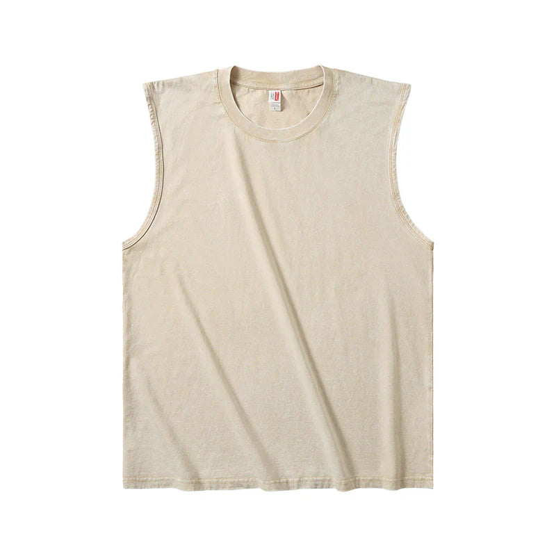 Men's Acid-Wash Sleeveless Tank Top
