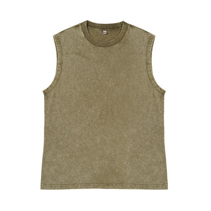 Men's Acid-Wash Sleeveless Tank Top