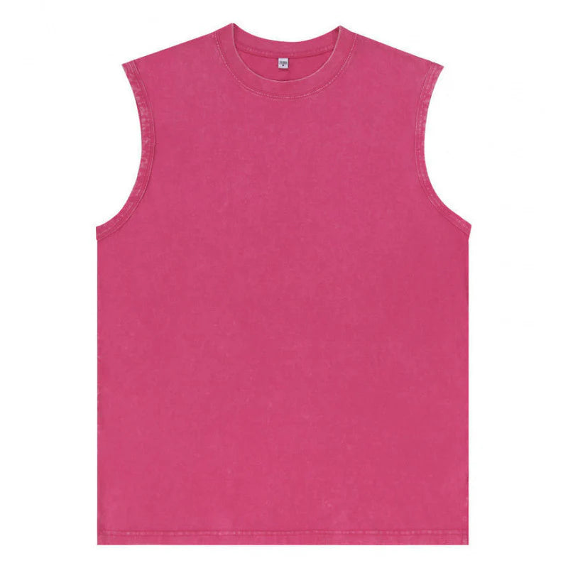 Men's Acid-Wash Sleeveless Tank Top