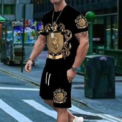 Men's Crest Graphic Short Set