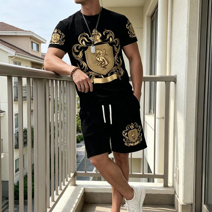 Men's Crest Graphic Short Set