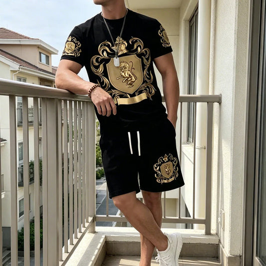 Men's Crest Graphic Short Set