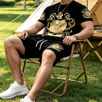 Men's Crest Graphic Short Set