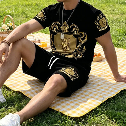 Men's Crest Graphic Short Set