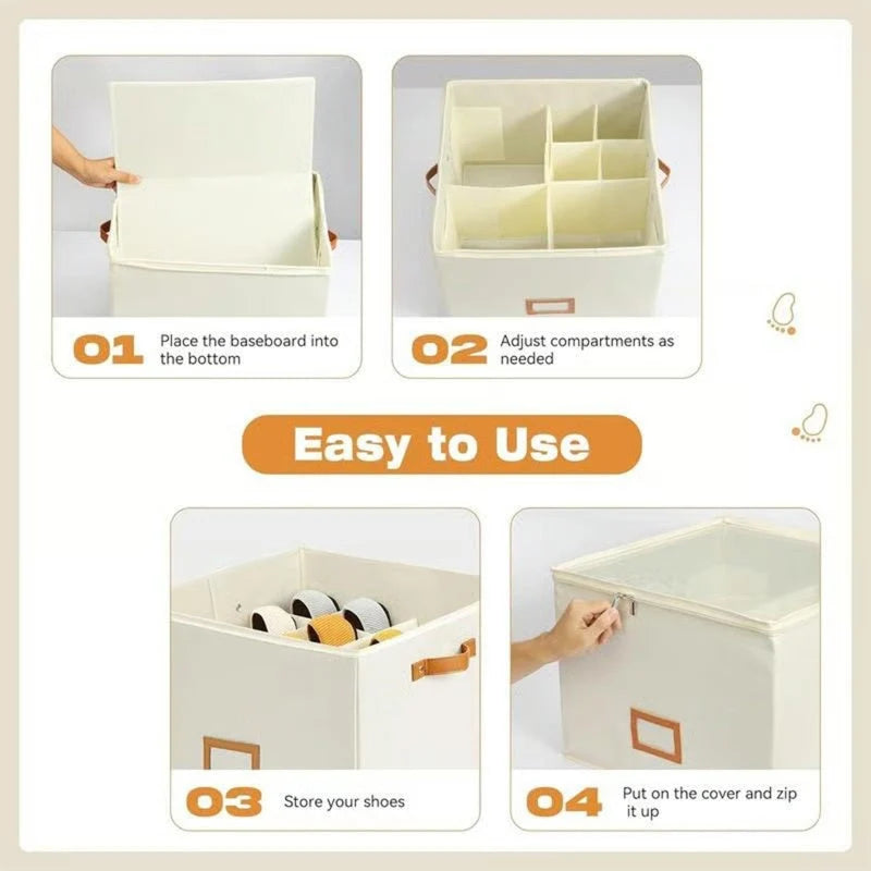 Foldable Shoe Storage Organizer Box