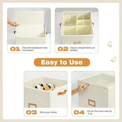 Foldable Shoe Storage Organizer Box