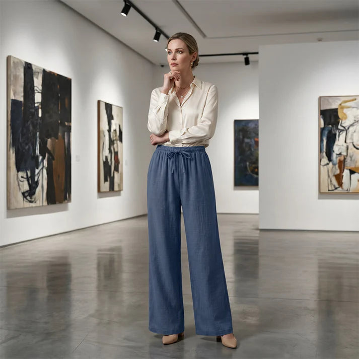 Women's Drawstring Wide-Leg Pant