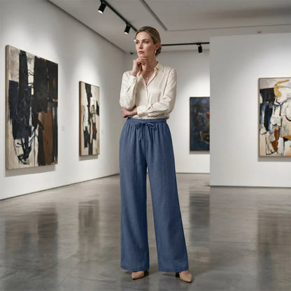 Women's Drawstring Wide-Leg Pant