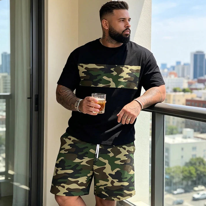 Men's Camo T-Shirt & Shorts Set