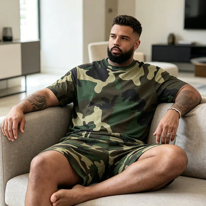 Men's Camo T-Shirt & Shorts Set
