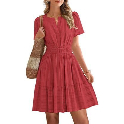 Women's Smocked Waist Mini Dress
