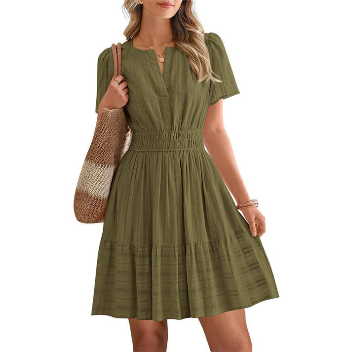 Women's Smocked Waist Mini Dress