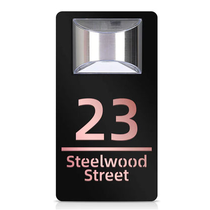 Solar LED Illuminated House Number Plaque