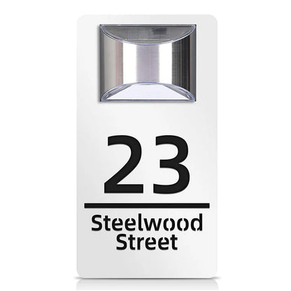 Solar LED Illuminated House Number Plaque