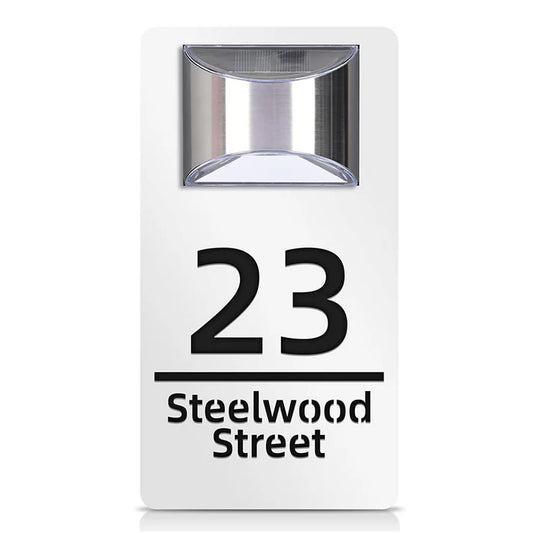 Solar LED Illuminated House Number Plaque