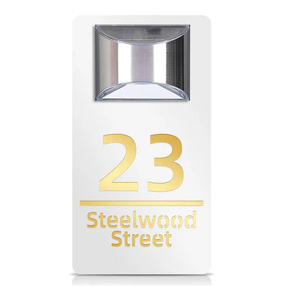 Solar LED Illuminated House Number Plaque