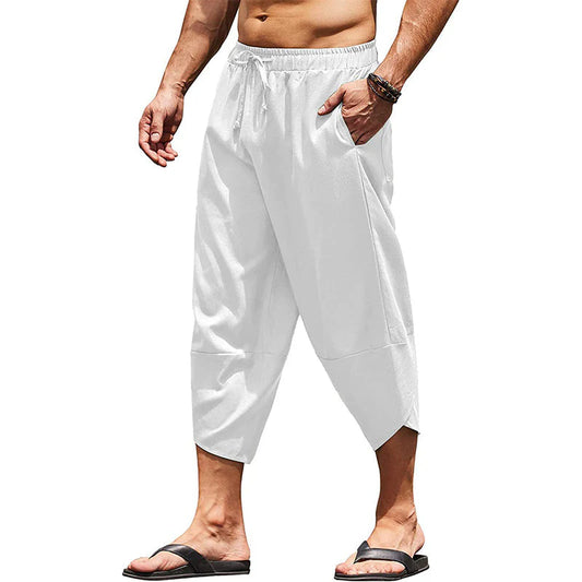 Men's Drawstring Capri Pants