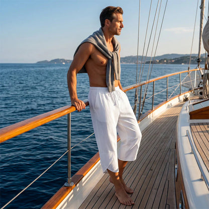 Men's Drawstring Capri Pants