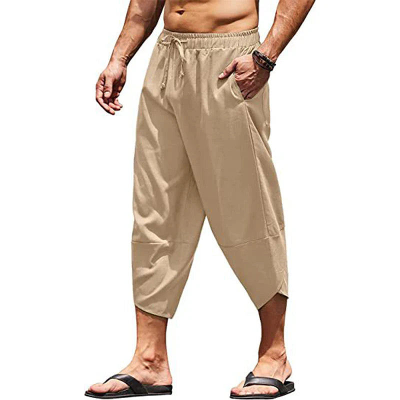 Men's Drawstring Capri Pants