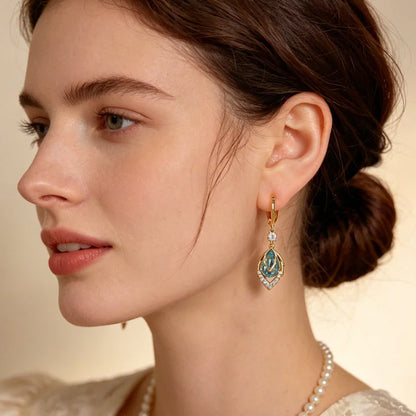 Women's Crystal Teardrop Dangle Earrings