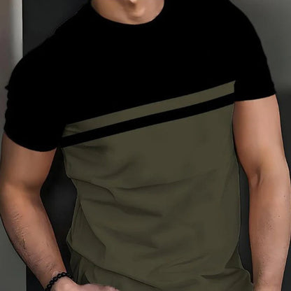 Men's Modern Stripe Panel T-Shirt