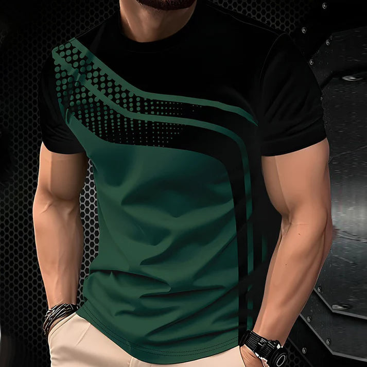 Men's Modern Stripe Panel T-Shirt