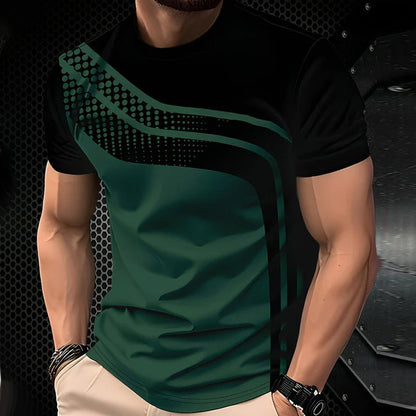 Men's Modern Stripe Panel T-Shirt