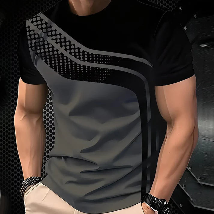 Men's Modern Stripe Panel T-Shirt