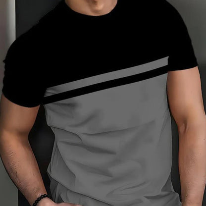 Men's Modern Stripe Panel T-Shirt