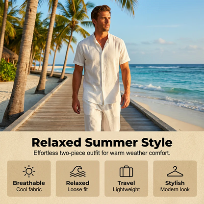 Men's Textured Resort Set