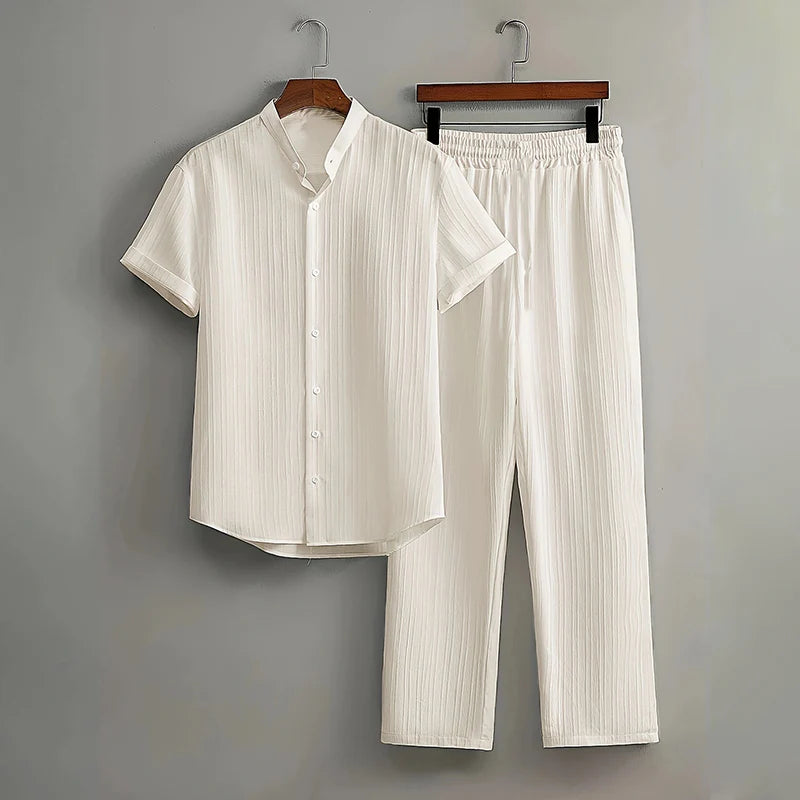 Men's Textured Resort Set
