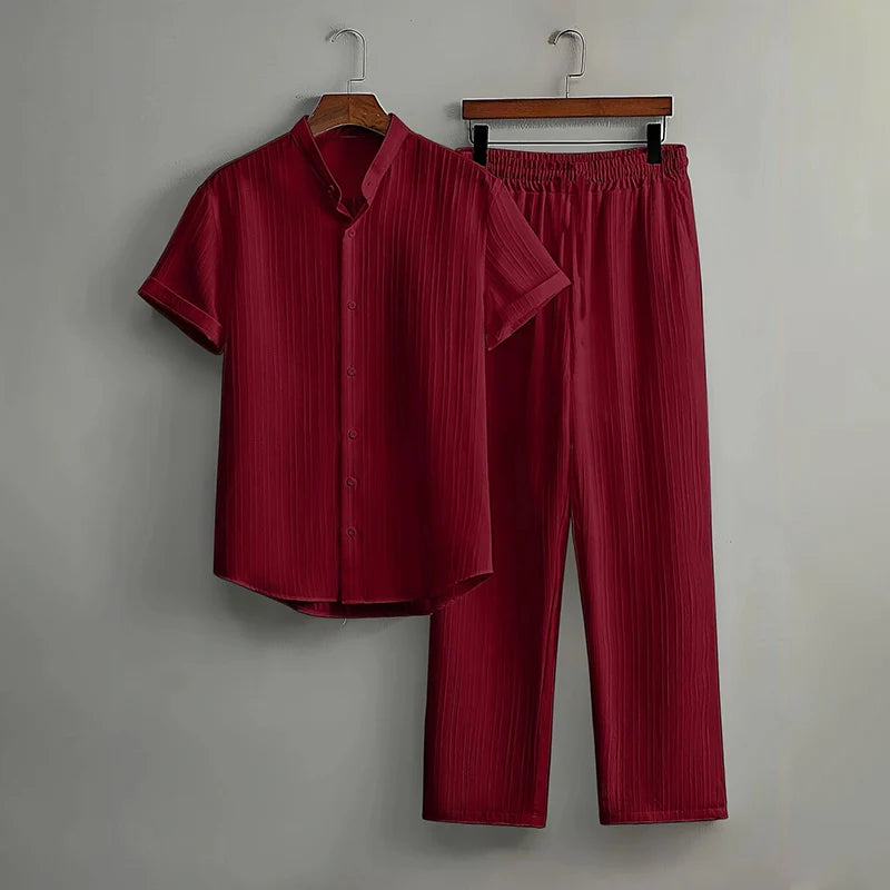 Men's Textured Resort Set