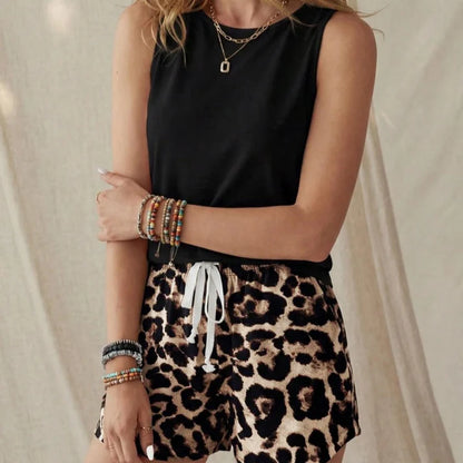 Women's Sleeveless Lounge Shorts Set