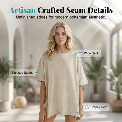 Women's Oversized Boat Neck Top