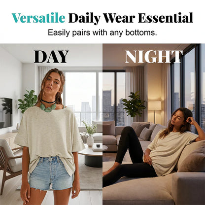 Women's Oversized Boat Neck Top