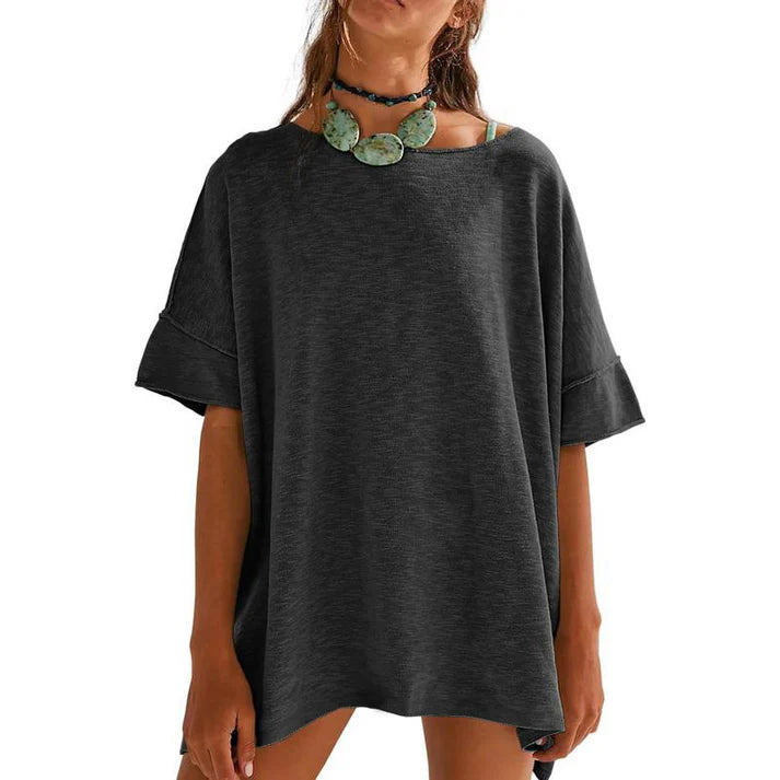 Women's Oversized Boat Neck Top