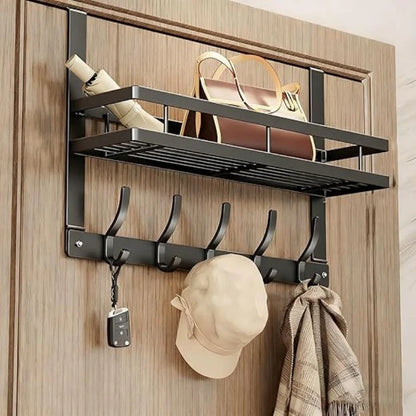 Over-the-Door Storage Rack with Hooks